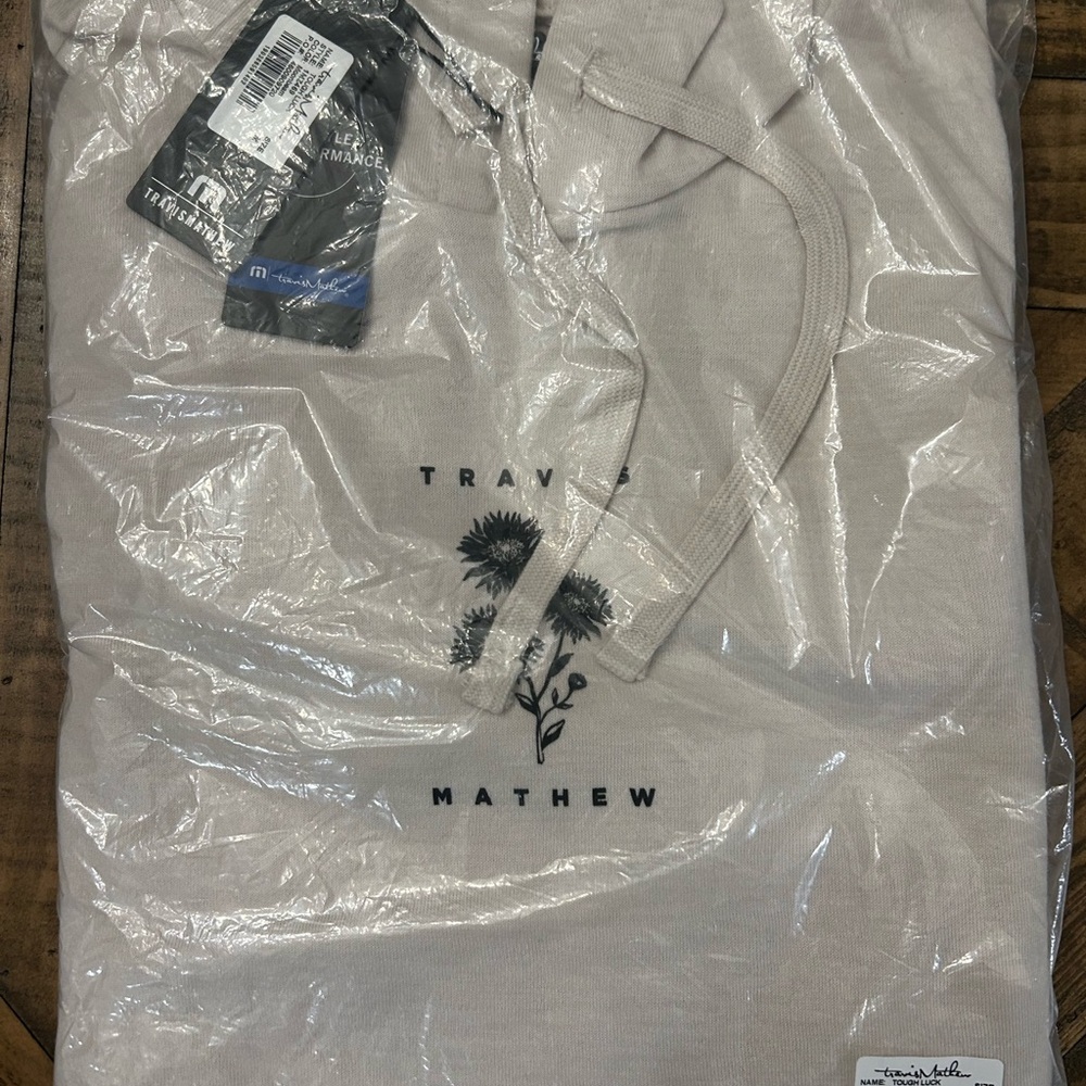Travis Mathew Men's Cream Colored Hoodie
